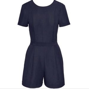Pocketed linen romper